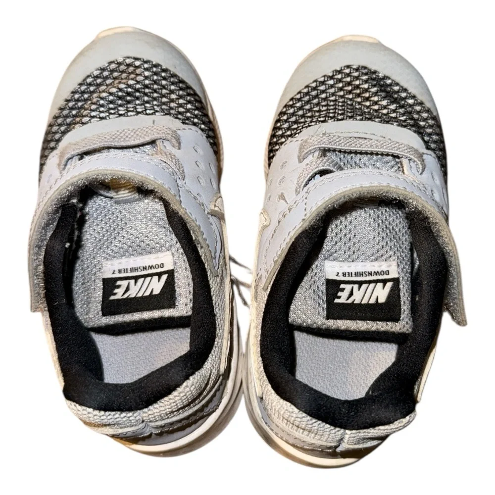 Nike Baby Boy's Downshifter 7 Athletic Shoe Grey/White/Black - Picture 4 of 6